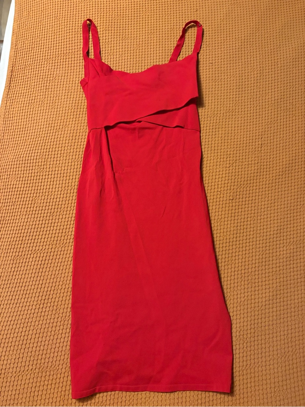 VINTAGE Ralph Lauren Black Label Red Spaghetti-Strap Midi Dress